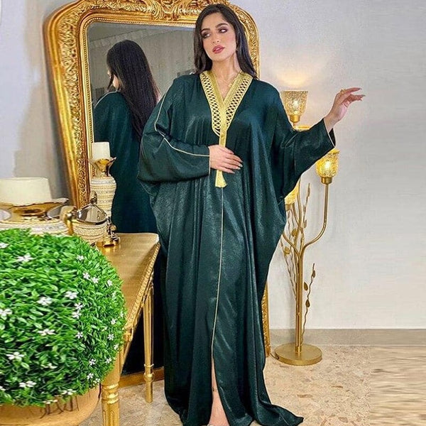 Modern Green Abaya for Women Boutique Musulmane